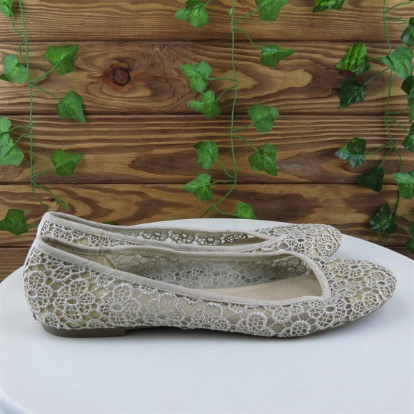 Nine West Size 8.5 Ballet Shoes Beige Fabric Women M‎ Lucyol1 - Picture 5 of 10